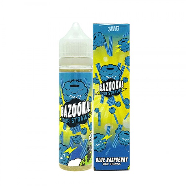 Blue Raspberry Sour Straws by Bazooka Sour Straws 60ml