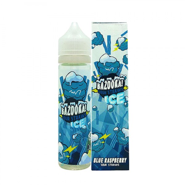 Blue Raspberry Ice Sour Straws by Bazooka Sour Straws 60ml