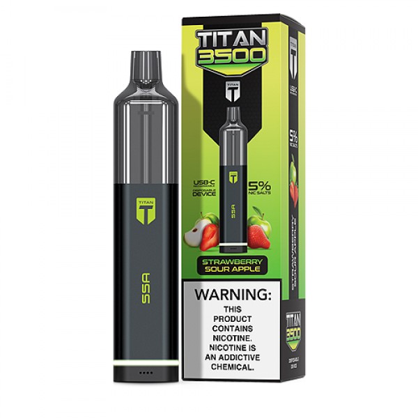 Strawberry Sour Apple Disposable Pod (3500 Puffs) by Titan 3500